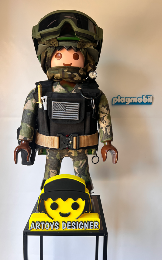 Playmobil XXL personnalisé MILITAIRE USA - Pop Art