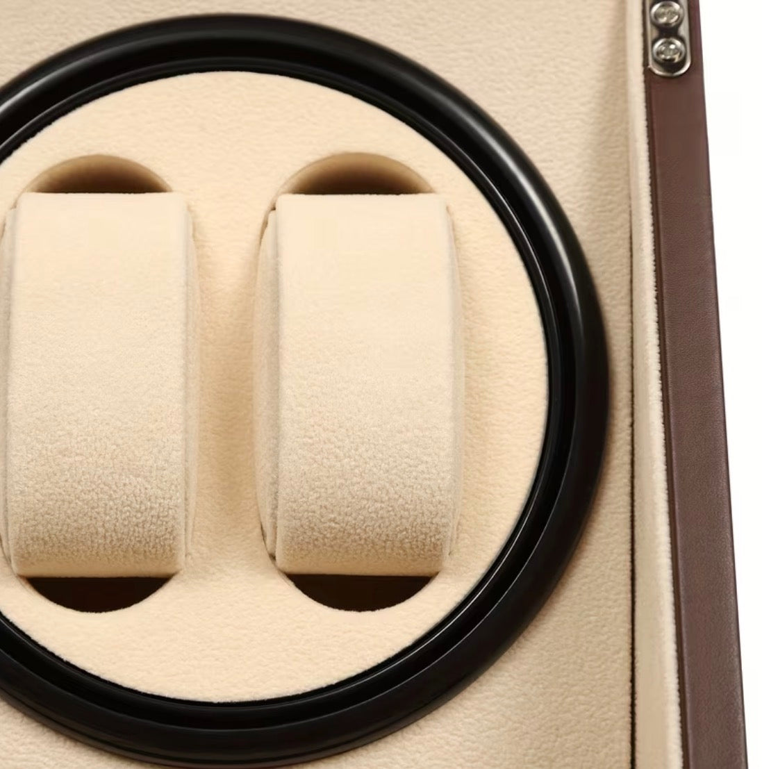 Remontoir 4 Montres - 6 Emplacements | Brun simili cuir (sans personnalisation)