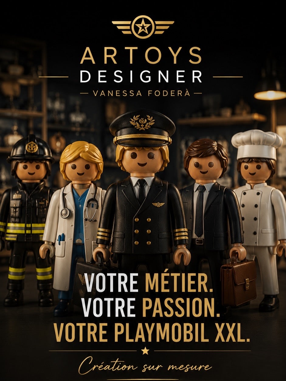 Playmobil XXL personnalisé PILOTE AVION DE LIGNE - Pop Art