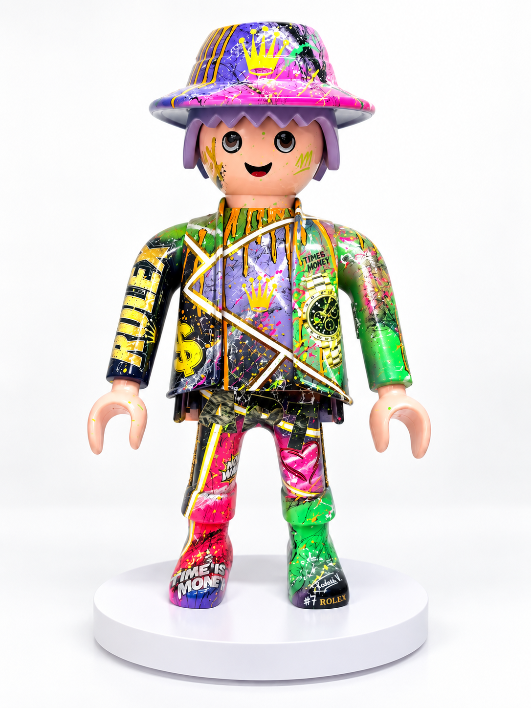 Playmobil XXL « man » œuvre unique et premium POP ART (numéro 07)