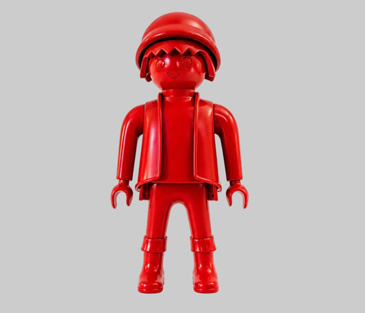 PLAYMOBIL XXL personnalisé FULL RED (logo/texte inclus) - Pop Art