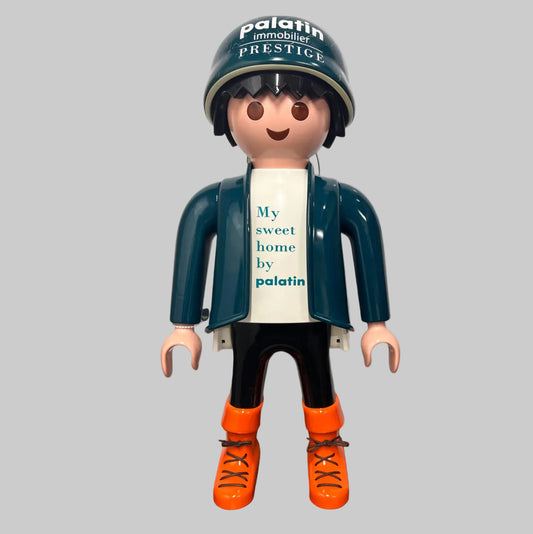Sculpture Pop Art Playmobil XXL AGENCE IMMOBILIERE