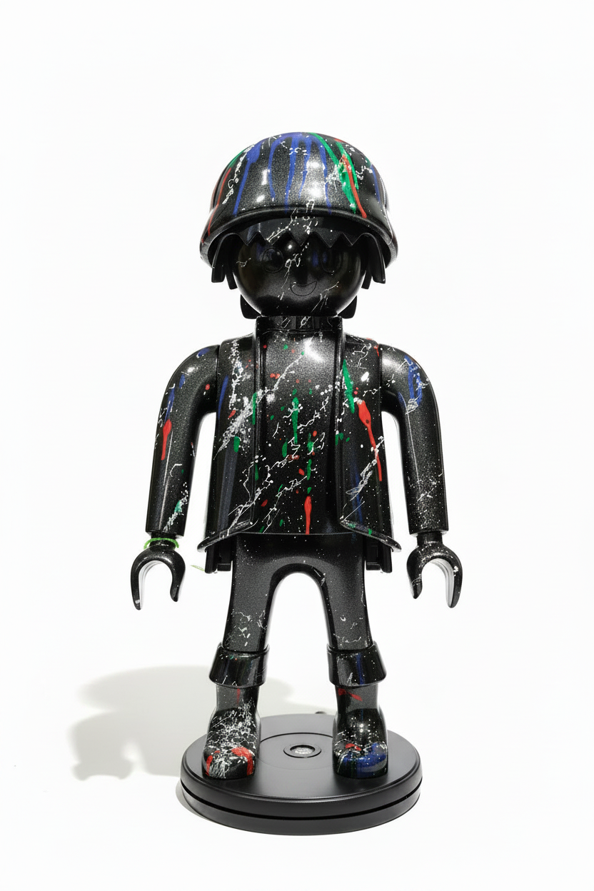 Sculpture Pop Art Playmobil XXL FULL BLACK DESIGN