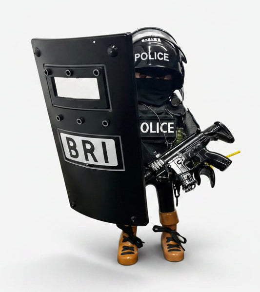 Sculpture Pop Art Playmobil XXL POLICE BRI FRANCE