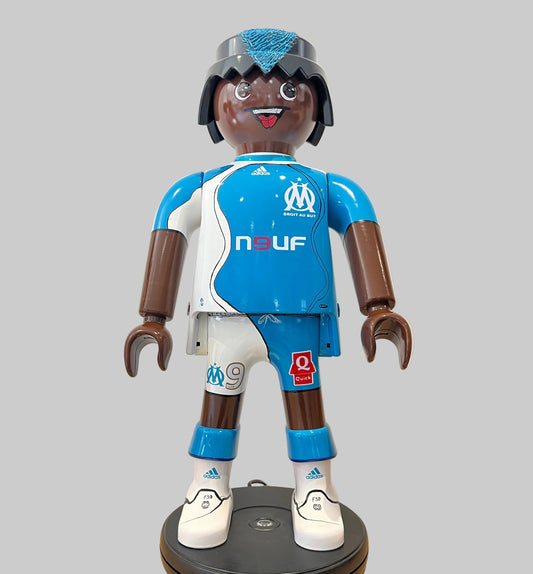 Playmobil XXL personnalisé OLYMPIQUE DE MARSEILLE - joueur de football - Pop Art