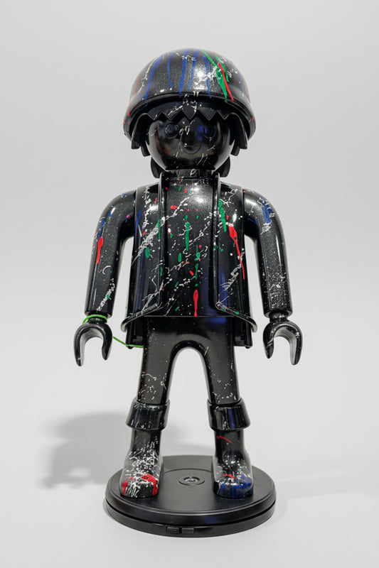 Sculpture Pop Art Playmobil XXL FULL BLACK DESIGN